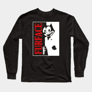 Felix the Cat - FURFACE parody (4 dark tees) Long Sleeve T-Shirt